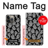 Apple iPhone 14 Pro Max Hard Case Cute Ghost Pattern with custom name