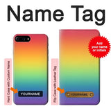 iPhone 7 Plus, 8 Plus Hard Case LGBT Gradient Pride Flag with custom name