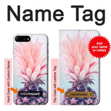 iPhone 7 Plus, 8 Plus Hard Case Pink Pineapple with custom name