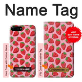 iPhone 7 Plus, 8 Plus Hard Case Strawberry Pattern with custom name