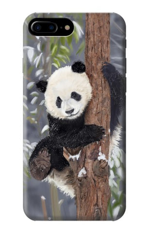 iPhone 7 Plus, 8 Plus Hard Case Cute Baby Panda Snow Painting