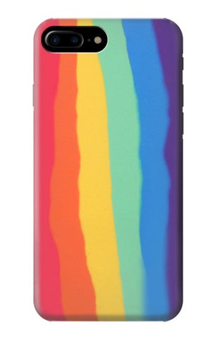 iPhone 7 Plus, 8 Plus Hard Case Cute Vertical Watercolor Rainbow