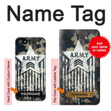 iPhone 5, SE, 5s Hard Case Army Camo Camouflage with custom name