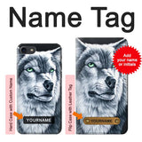 iPhone 7, 8, SE (2020), SE2 Hard Case Grim White Wolf with custom name