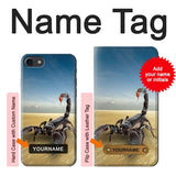 iPhone 7, 8, SE (2020), SE2 Hard Case Desert Scorpion with custom name