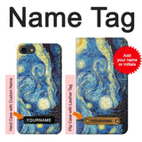iPhone 7, 8, SE (2020), SE2 Hard Case Van Gogh Starry Nights with custom name