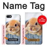iPhone 7, 8, SE (2020), SE2 Hard Case Cute Rabbit with custom name