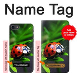 iPhone 7, 8, SE (2020), SE2 Hard Case Ladybug with custom name