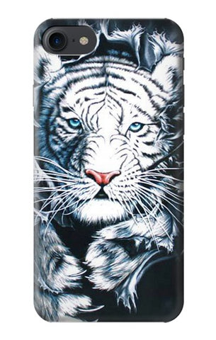 iPhone 7, 8, SE (2020), SE2 Hard Case White Tiger