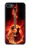 iPhone 7, 8, SE (2020), SE2 Hard Case Fire Guitar Burn