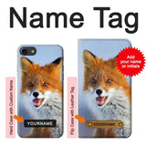 iPhone 7, 8, SE (2020), SE2 Hard Case Fox with custom name