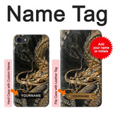 iPhone 7, 8, SE (2020), SE2 Hard Case Gold Dragon with custom name