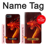 iPhone 7, 8, SE (2020), SE2 Hard Case Red Dragon with custom name
