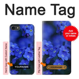 iPhone 7, 8, SE (2020), SE2 Hard Case Forget me not with custom name
