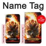 iPhone 7, 8, SE (2020), SE2 Hard Case Hell Fire Skull with custom name