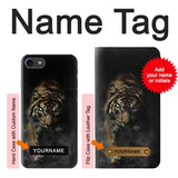 iPhone 7, 8, SE (2020), SE2 Hard Case Bengal Tiger with custom name