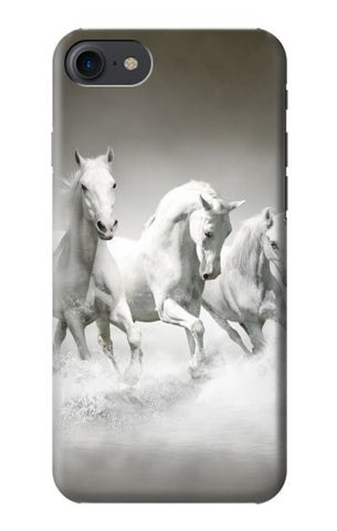 iPhone 7, 8, SE (2020), SE2 Hard Case White Horses