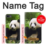 iPhone 7, 8, SE (2020), SE2 Hard Case Panda Enjoy Eating with custom name