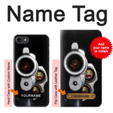 iPhone 7, 8, SE (2020), SE2 Hard Case Smile Bullet Gun with custom name