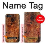 iPhone 7, 8, SE (2020), SE2 Hard Case Wood Skin Graphic with custom name