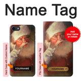 iPhone 7, 8, SE (2020), SE2 Hard Case Xmas Santa Claus with custom name