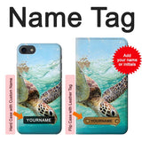 iPhone 7, 8, SE (2020), SE2 Hard Case Ocean Sea Turtle with custom name