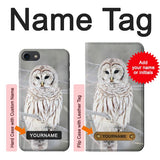 iPhone 7, 8, SE (2020), SE2 Hard Case Snowy Owl White Owl with custom name