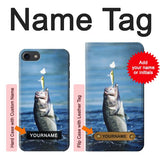 iPhone 7, 8, SE (2020), SE2 Hard Case Bass Fishing with custom name