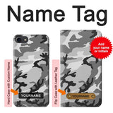 iPhone 7, 8, SE (2020), SE2 Hard Case Snow Camo Camouflage Graphic Printed with custom name