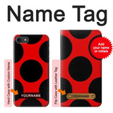 iPhone 7, 8, SE (2020), SE2 Hard Case Lady bug Dot Pattern with custom name