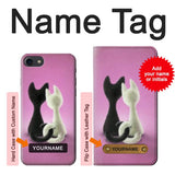 iPhone 7, 8, SE (2020), SE2 Hard Case Love Cat with custom name