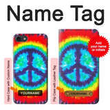 iPhone 7, 8, SE (2020), SE2 Hard Case Tie Dye Peace with custom name