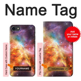 iPhone 7, 8, SE (2020), SE2 Hard Case Nebula Rainbow Space with custom name