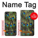 iPhone 7, 8, SE (2020), SE2 Hard Case Peacock Feather with custom name