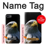 iPhone 7, 8, SE (2020), SE2 Hard Case Bald Eagle with custom name