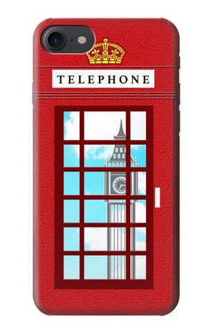 iPhone 7, 8, SE (2020), SE2 Hard Case England Classic British Telephone Box Minimalist