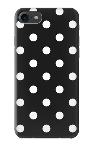 iPhone 7, 8, SE (2020), SE2 Hard Case Black Polka Dots