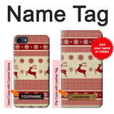 iPhone 7, 8, SE (2020), SE2 Hard Case Christmas Snow Reindeers with custom name