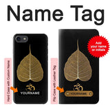 iPhone 7, 8, SE (2020), SE2 Hard Case Gold Leaf Buddhist Om Symbol with custom name