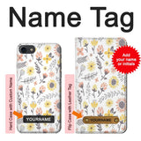 iPhone 7, 8, SE (2020), SE2 Hard Case Pastel Flowers Pattern with custom name