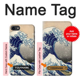 iPhone 7, 8, SE (2020), SE2 Hard Case Katsushika Hokusai The Great Wave off Kanagawa with custom name