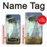 iPhone 7, 8, SE (2020), SE2 Hard Case Claude Monet Woman with a Parasol with custom name