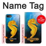 iPhone 7, 8, SE (2020), SE2 Hard Case Seahorse Underwater World with custom name