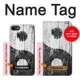 iPhone 7, 8, SE (2020), SE2 Hard Case Yin Yang Wood with custom name