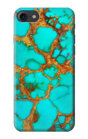 iPhone 7, 8, SE (2020), SE2 Hard Case Aqua Copper Turquoise Gems