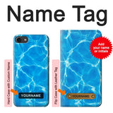 iPhone 7, 8, SE (2020), SE2 Hard Case Blue Water Swimming Pool with custom name