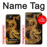 iPhone 7, 8, SE (2020), SE2 Hard Case Chinese Gold Dragon Printed with custom name