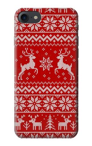 iPhone 7, 8, SE (2020), SE2 Hard Case Christmas Reindeer Knitted Pattern