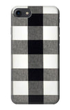 iPhone 7, 8, SE (2020), SE2 Hard Case Black and White Buffalo Check Pattern