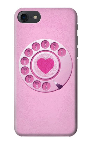 iPhone 7, 8, SE (2020), SE2 Hard Case Pink Retro Rotary Phone